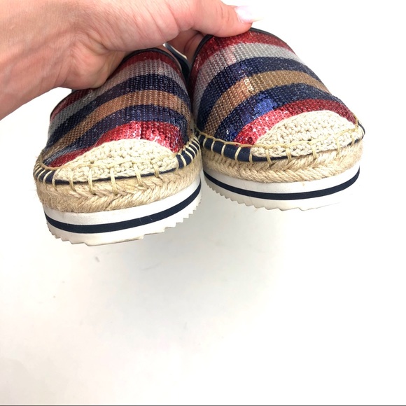 TOMMY HILFIGER Sequin Red White And Blue Platform - Picture 4 of 8